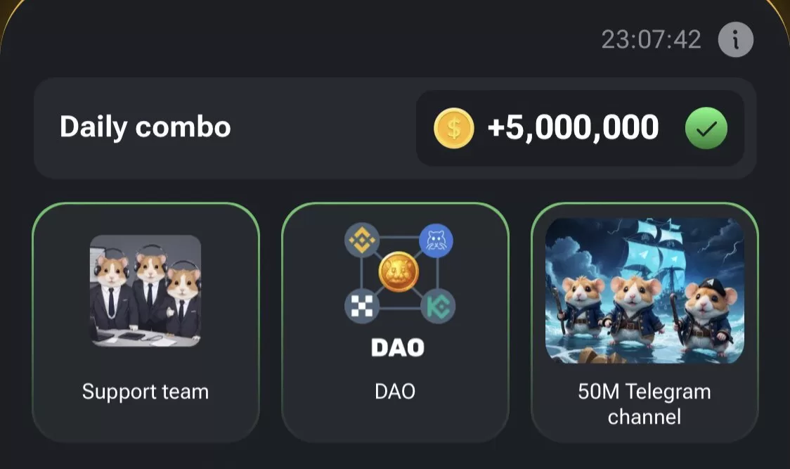 Hamster Kombat Daily Combo for September 20th